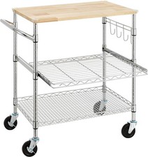 3-Tier Rolling Kitchen Cart With 18