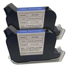 2X JS12/JS10/2588/2580 Compatible Permanent Ink Tank for 12.7mm Handheld Printer picture