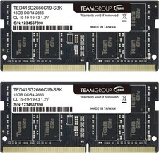 TEAMGROUP Elite DDR4 32GB Kit (2 x 16GB) 2666MHz PC4-21300 CL19 Unbuffered picture