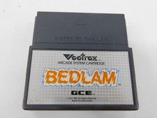 Vectrex HP-3000 Bedlam Vintage Arcade Game Cartridge + Overlay + Manual (nice) picture