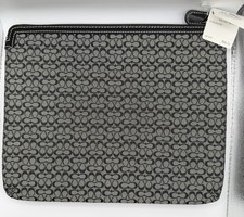 Coach Mini Signature iPad Tablet Sleeve Vintage 10.75” Black New With Tags picture