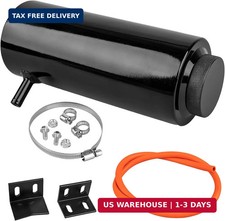 Coolant Overflow Tank, 800ml Aluminum Radiator Overflow Tank, Black Coolant Radi picture
