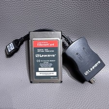 Linksys PCMCIA Ethernet LAN PC Card EC2T 10BaseT/10Base2 Combo Dongle Kit picture