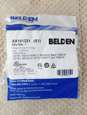 AX101321 Belden KeyConnect Style Cat 6+ Modular Jack, Black picture