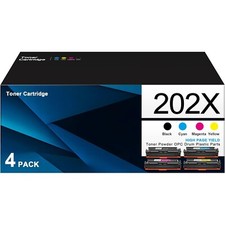 202X 202A Toner Cartridges 4-Pack Set Compatible for CF500A CF500X CF501X CF502X picture