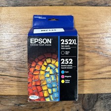 Epson 252XL/252 (T252XL-BCS) Black/Tri-Color Ink Cartridge - 4 Pack EXP:2020 picture