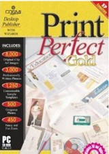 Print Perfect Gold PC CD create custom greeting business cards forms designs + picture