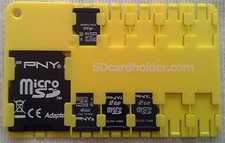 Micro SD Card Holder Storage Wallet Case SD/SDHC/SDXC Yellow USA Shipper picture