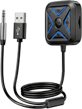 Bluetooth 5.3 Aux Car Adapter with Noise Cancellation, Multifunction Button picture