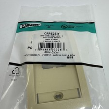 Panduit CFPE2EIY 2-Port Mini-Com Faceplate, Executive Series, Ivory ~STSI picture