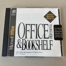 Microsoft OFFICE PROFESSIONAL & Bookshelf 3.0 CD Installation 2 Disc SET 1994 picture