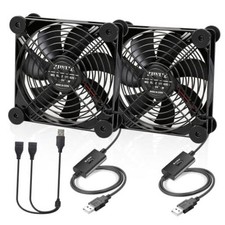 Quiet Dual 120mm USB Fan 5V with USB Extension Cable Dual Ball Bearings picture