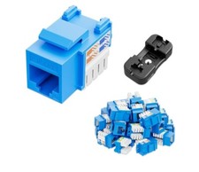 Cat6 Keystone Jack RJ45 Keystone Jack 25-Pack, UTP Modular Ethernet  picture