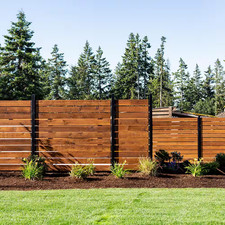 Modular Fence Post 76in Matte Black Aluminum for 6ft Privacy Fence System NEW picture
