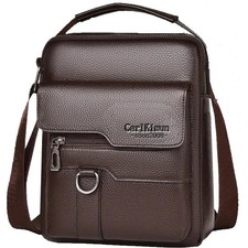 Multi-Purpose Men's Shoulder Bag For Work PU Crossbody Briefcase With Handle picture