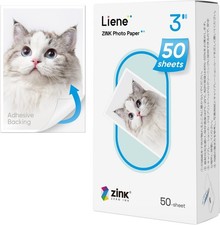 Liene Zink Photo Paper 2X3″ 50 Sheets, Liene Premium Photo Printer Paper W/Adhes picture