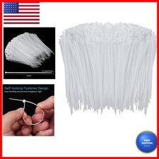 Rienar R21-0705 1000 Pcs White 6 Inch Self-Locking Nylon Cable Ties picture