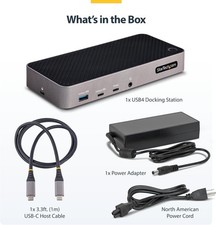 StarTech USB-C Triple Monitor Dock 100W PD 2x DisplayPort 3x HDMI Gigabit LAN picture
