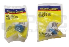 LOT OF 2 SEALED NEW YELLOW JACKET 40232 MANIFOLD/BLUE KNOB LO SIDE VALVE STEM picture