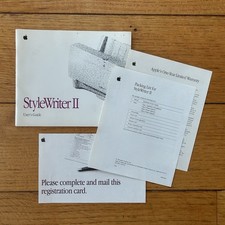 Apple StyleWriter II User's Guide + Original Paperwork picture