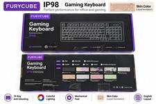 FURYCUBE IP98 Gaming Keyboard RGB 98-Key Wired Mechanical Feel Skin Color picture