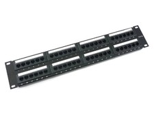 CNAweb 48 Port Cat5e 2U Rackmount 110 RJ45 Network Patch Panel 568A 568B  picture