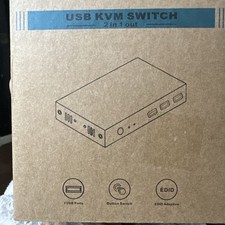 Steetek 2 Port DP USB 3.0 KVM Switch 4K@60Hz, KVM Switch Displayport 2 in 1 picture