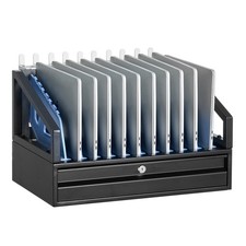 VEVOR 10-Device Charging Cabinet for Tablet & Laptop Open Charging Station Black picture