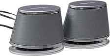 Amazon Basics USB Powered Computer Speakers with Dynamic Sound in Silver (A341) picture