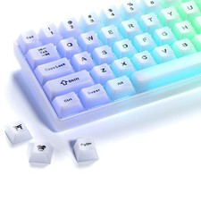 XVX White Clear Jelly Keycaps 124 Keys Translucent Cherry Profile Custom picture