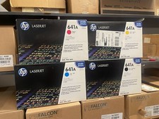 HP 641A Toner Cartridge Set C/M/Y/K C9720A C9721A C9722A C9723A OEM NEW Qty=4 picture