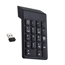 1PC Black Wireless 18-Key Number Keyboard W/2.4GHz USB Receiver Comfy To Use picture