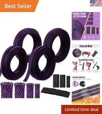 151 ft Braided Cable Sleeve Expandable Wire SheathingPurple picture
