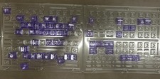 Spare Keycaps - Purple Translucent Themed - Keyboard keycaps. picture