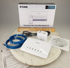 D-Link DHP-348AV Powerline AV 4-Port Switch Mini Kit Open Box Network picture