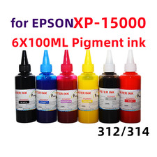 6X100ML Premium Pigment refill ink for XP-15000 printer CISS CIS T312 T314 picture