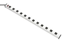 12 Outlet Power Strip Surge Protector Aluminum 300J AC15A 125V 1875W picture