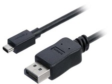 StarTech.com CDP2DPMM6B 6ft USB C to DisplayPort Cable - Black - 4K 60Hz Display picture