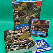 Broderbund 3D Home Landscape Designer Deluxe 5 Windows PC 2003 RETAIL BIG BOX picture