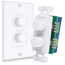 In Wall Speaker Volume Control  Home Audio Smart 2Channel A/B Dual Channel Sp... picture