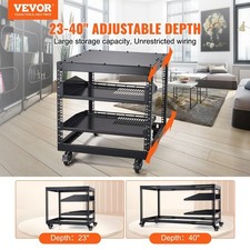 Vevor 9u 4 Post Open Frame Server Rack Network Enclosure Adjustable picture