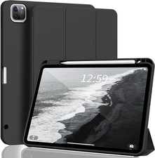 Case Fit New iPad Pro 11 Inch 2021/2020/2018,Support iPad Pencil Holder, Black picture