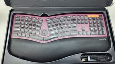 ProtoArc EK01 Plus Ergonomic Split Bluetooth Keyboard USB Wireless Wine Red picture