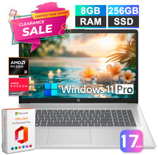 HP Laptop Computer 17.3 Ryzen 3, Up to 4.1 GHz 8GB RAM 256GB SSD Office 2024 Pro picture