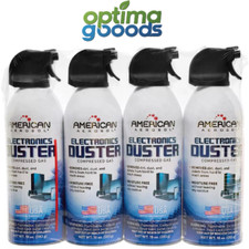American Aerosol Compressed Gas Electronics Duster, 10 oz Cans, 4-Pack. picture