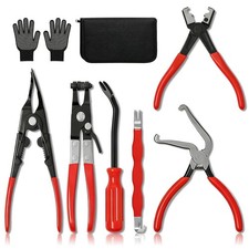 Automotive Disconnect Pliers Kit 8 Piece Set with Gloves and Electrical Tools picture