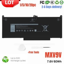 ✅LOT 1-20PC MXV9V Battery For Dell Latitude 5300 5310 (2-in-1) 7300 7400 60wh picture