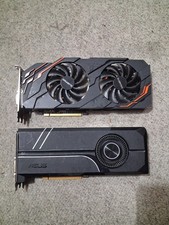 [For Parts, Read] Broken GPUs Lot Of 2, Asus GTX 1080 + Gigabyte GTX 1070 picture
