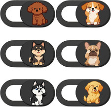 6Pcs 6 Styles Laptop Camera Cover Slide Dog 0.04 Inch Ultra Thin Webcam Cover Cu picture