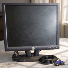 Dell E173FPF 17” LCD Flat Panel Monitor VGA Desktop Display w/ Stand & Cables picture